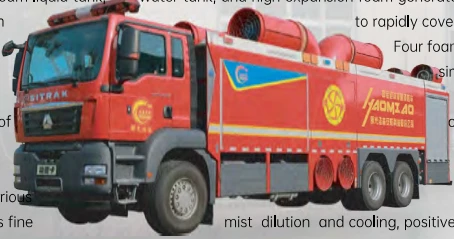 Yüksek Güçlü Köpük ve Duman Egzoz İtfaiye Aracı